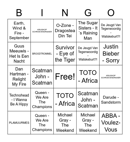 PLOEGENDIENST BOUWRADIO Bingo Card