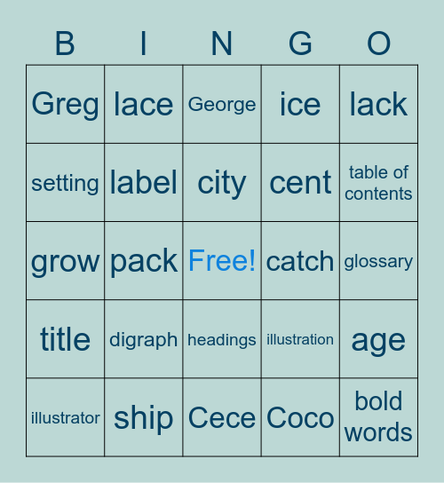 Summer Learning Bingo Card