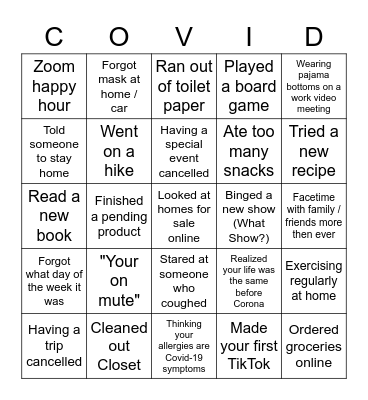 FML Bingo Card