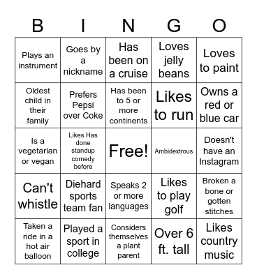 MD People Bingo Card