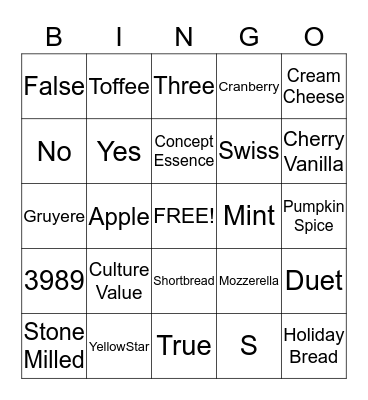 Celebration 5 Bingo Card