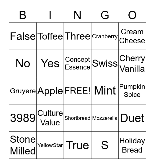 Celebration 5 Bingo Card