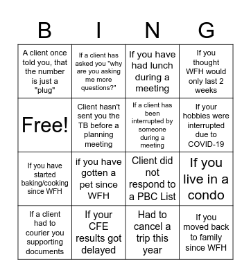 POD 4 Bingo Card
