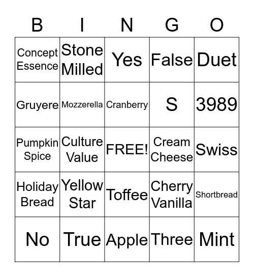 Celebration 5 Bingo Card