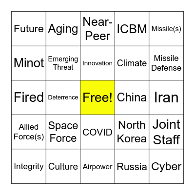 Buzzword Bingo Card
