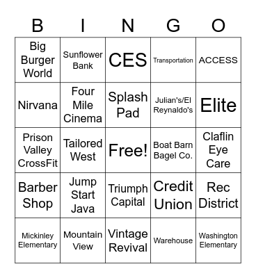 How We Work & Play In Canon City Bingo Card