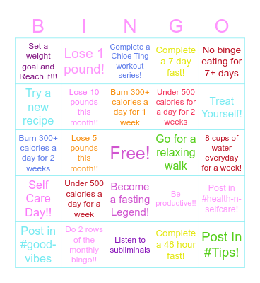 GGF Monthly Bingo!! Bingo Card