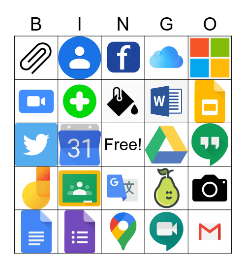 Business Icon Bingo Card