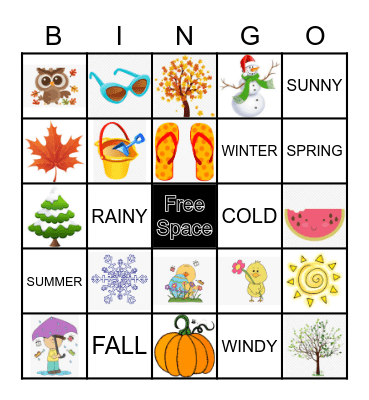 Seasons BINGO Card