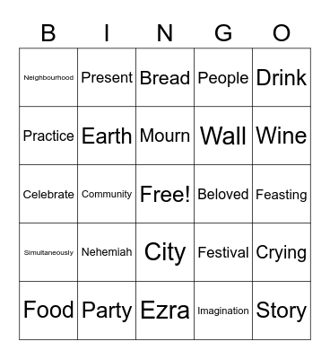 Sermon Bingo Aug 2 Bingo Card