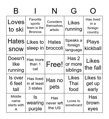 Mortgage Bingo Card