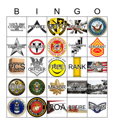 Cub 1 ROTC Bingo Card