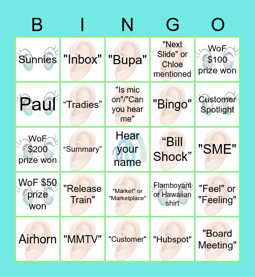 MMTV - 31/07 Bingo Card