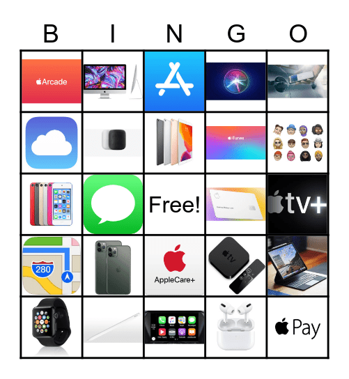 Apple Bingo Card