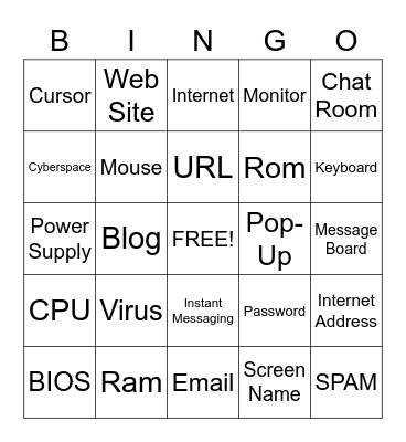 Information Technology Bingo Card