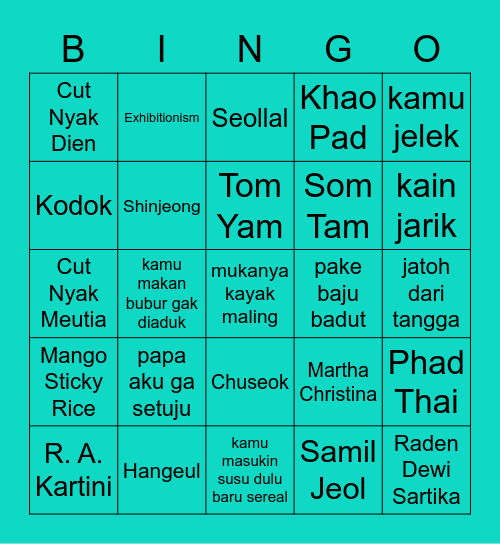 ✭ minju! ✭ Bingo Card