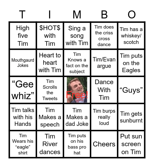 TIMBO BINGO Card