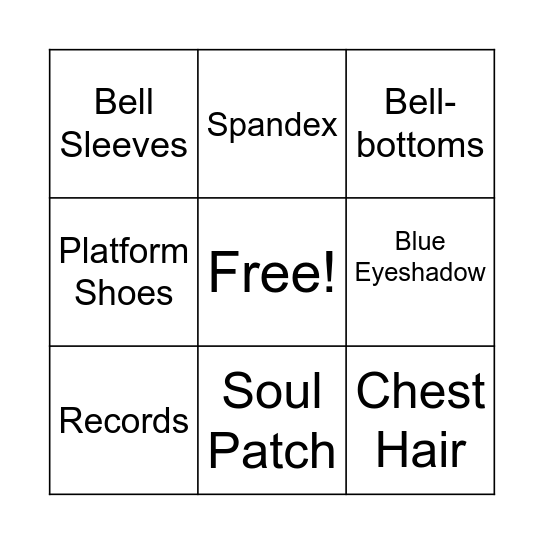 DISCO Bingo Card