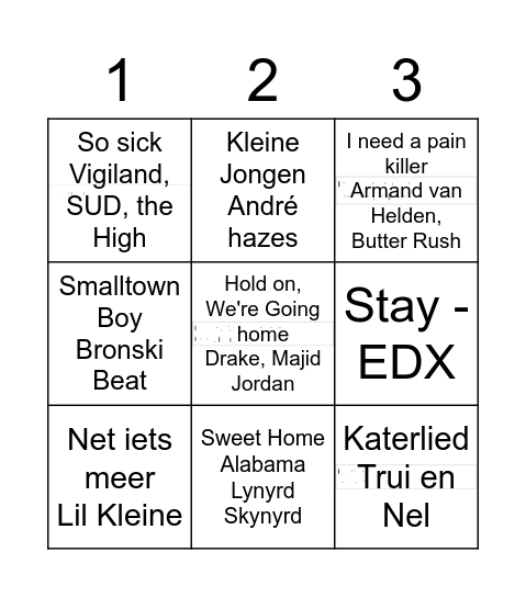 Hennes Bingo Card