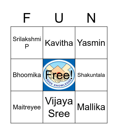 DEVAKUL FAMILY Bingo Card