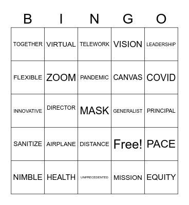 SUMMIT Bingo Card