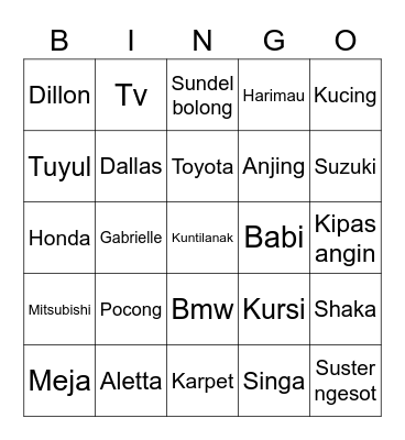 𝓑𝓲𝓷𝓰𝓸 𝔀/ 𝓓𝓲𝓵𝓵𝓸𝓷 Bingo Card