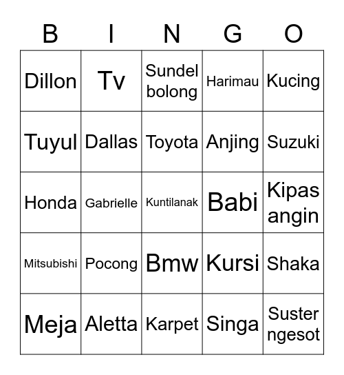 𝓑𝓲𝓷𝓰𝓸 𝔀/ 𝓓𝓲𝓵𝓵𝓸𝓷 Bingo Card