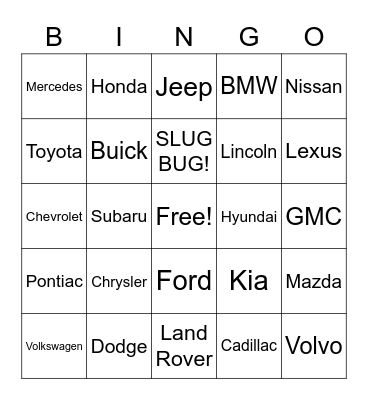 2020 Vacation Bingo Card