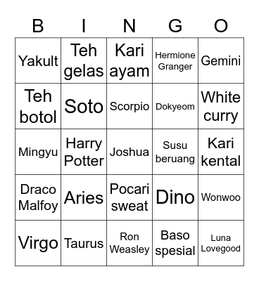 Bingo Card