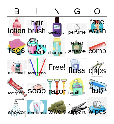 Hygiene Bingo Card