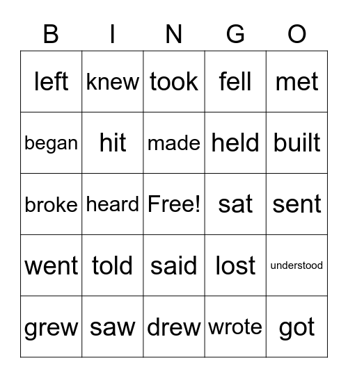 Bingo! Bingo Card