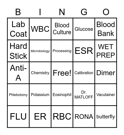 LAB WEEK 2020 Bingo Card