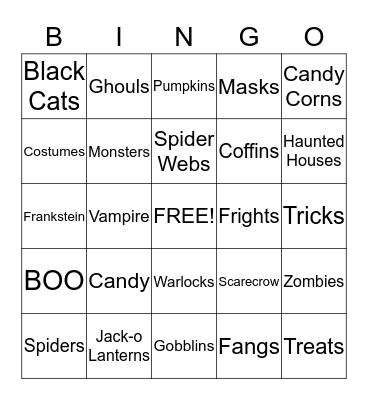 HALLOWEEN BINGO Card