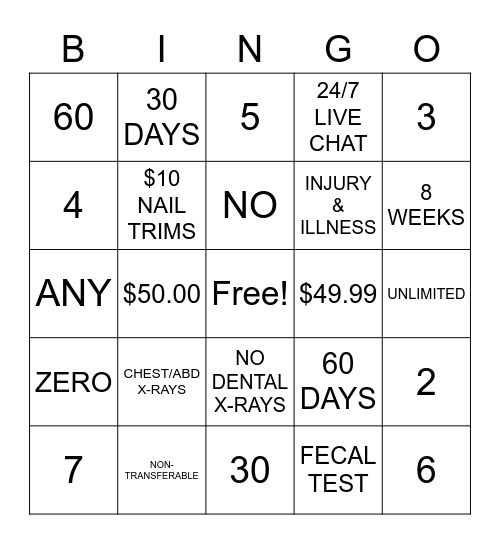 CARE CLUB BINGO! Bingo Card