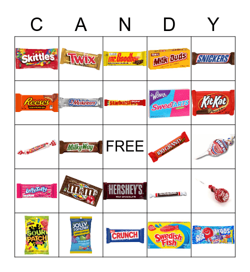 CANDY BINGO Card