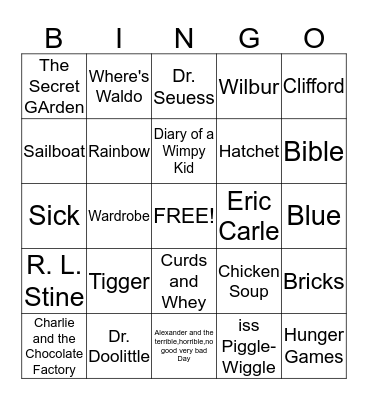 Book Bingo Card