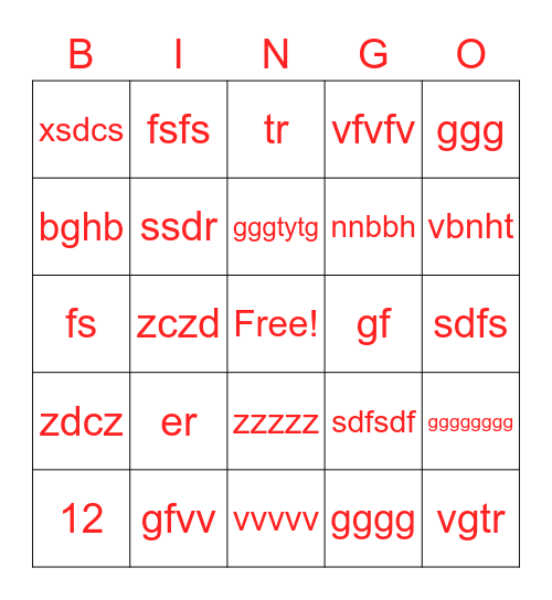 Quarantine Bingo Card