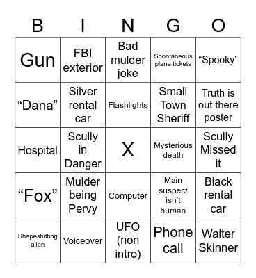 Mr. X Bingo Assignment Bingo Card