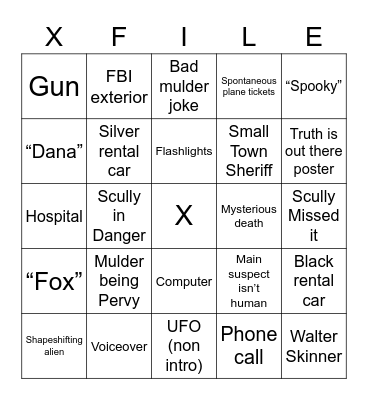Mr. X Bingo Assignment Bingo Card