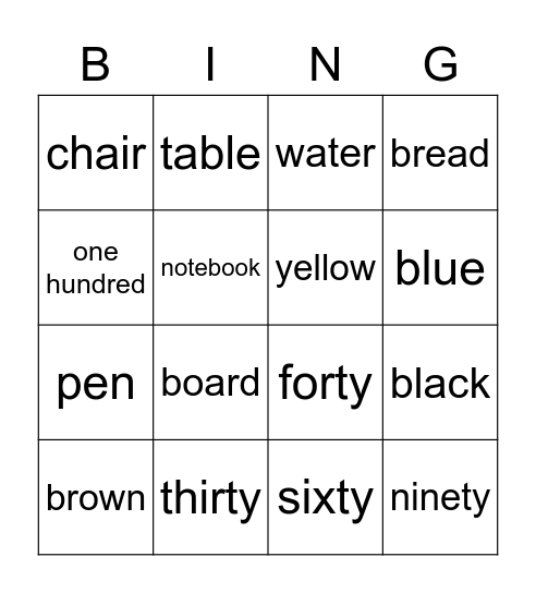 Bingo Card