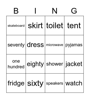 Bingo Card
