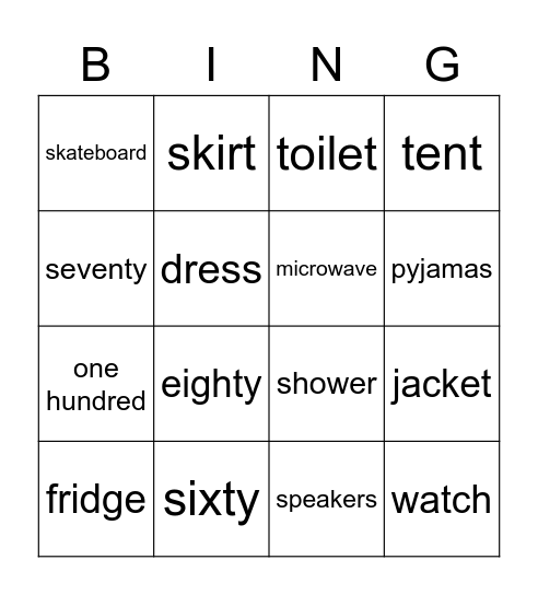 Bingo Card
