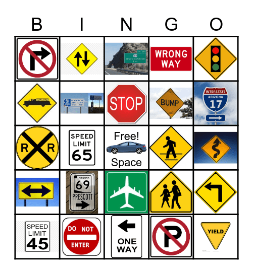 Road Trip BINGO Card