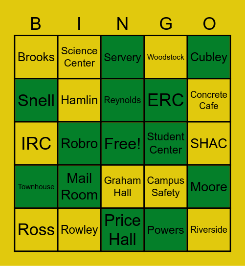 CUB 2 Places To Go Bingo Card