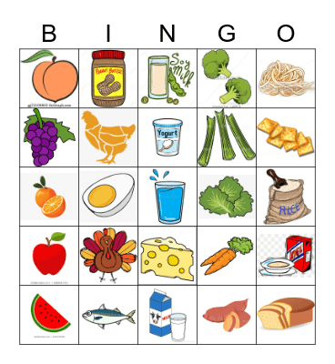 MyPlate Bingo Card