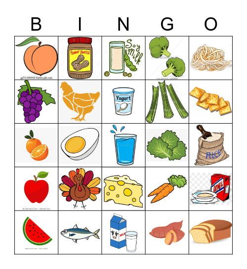 MyPlate Bingo Card