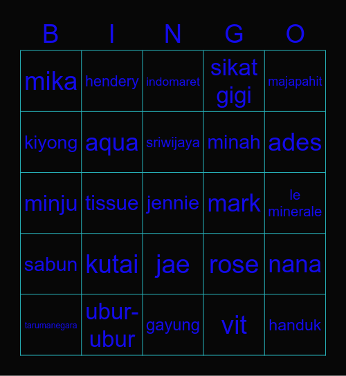 MMIKAMAD Bingo Card
