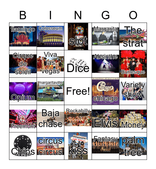 Las Vegas Bingo Card