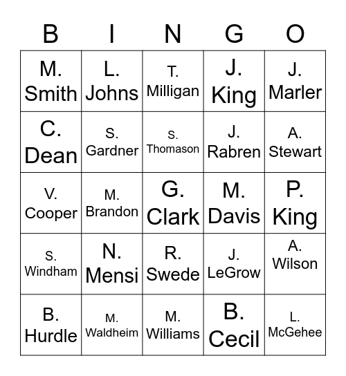 How well do you know your peers? Bingo Card