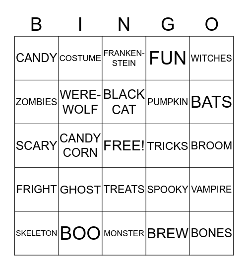 HALLOWEEN BINGO Card